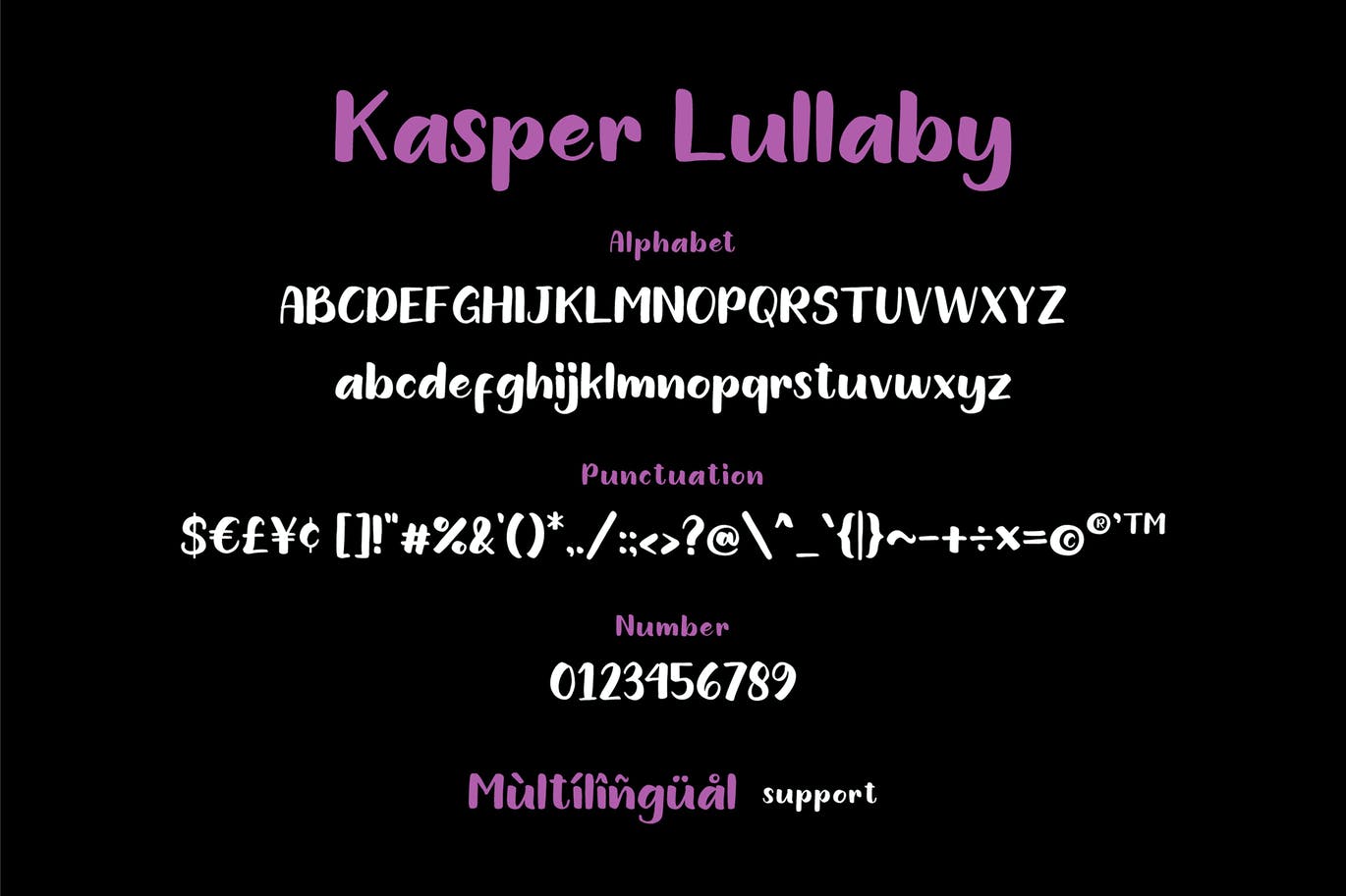独特手写可爱字体 Kasper Lullaby – Cute Font 设计素材 sucaiwan.com