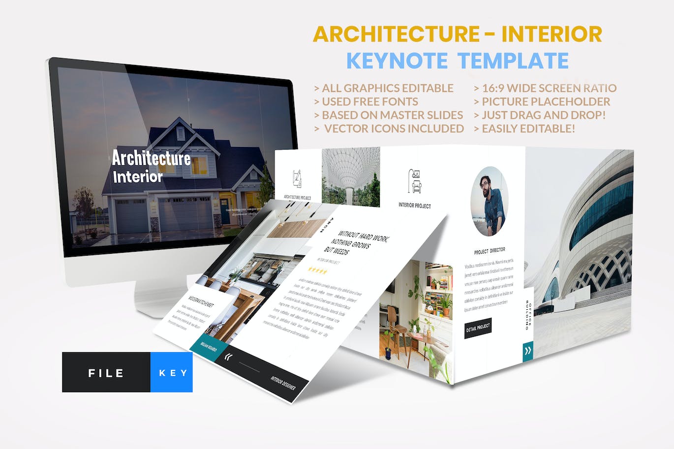 建筑室内设计Keynote幻灯片演示模板 Architecture – Interior keynote Template 幻灯图表 sucaiwan.com