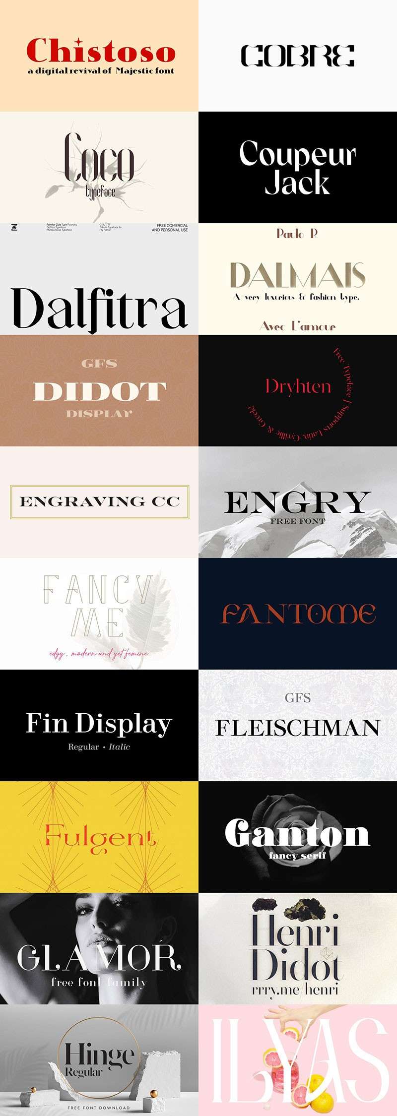 88款可商用时尚杂志标题衬线英文字体合集 设计素材 sucaiwan.com