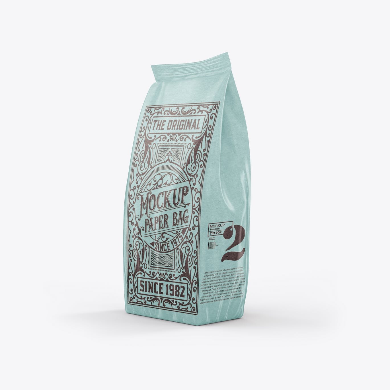 牛皮纸食品袋设计样机图 Set Kraft Food Bag Mockup 样机素材 sucaiwan.com