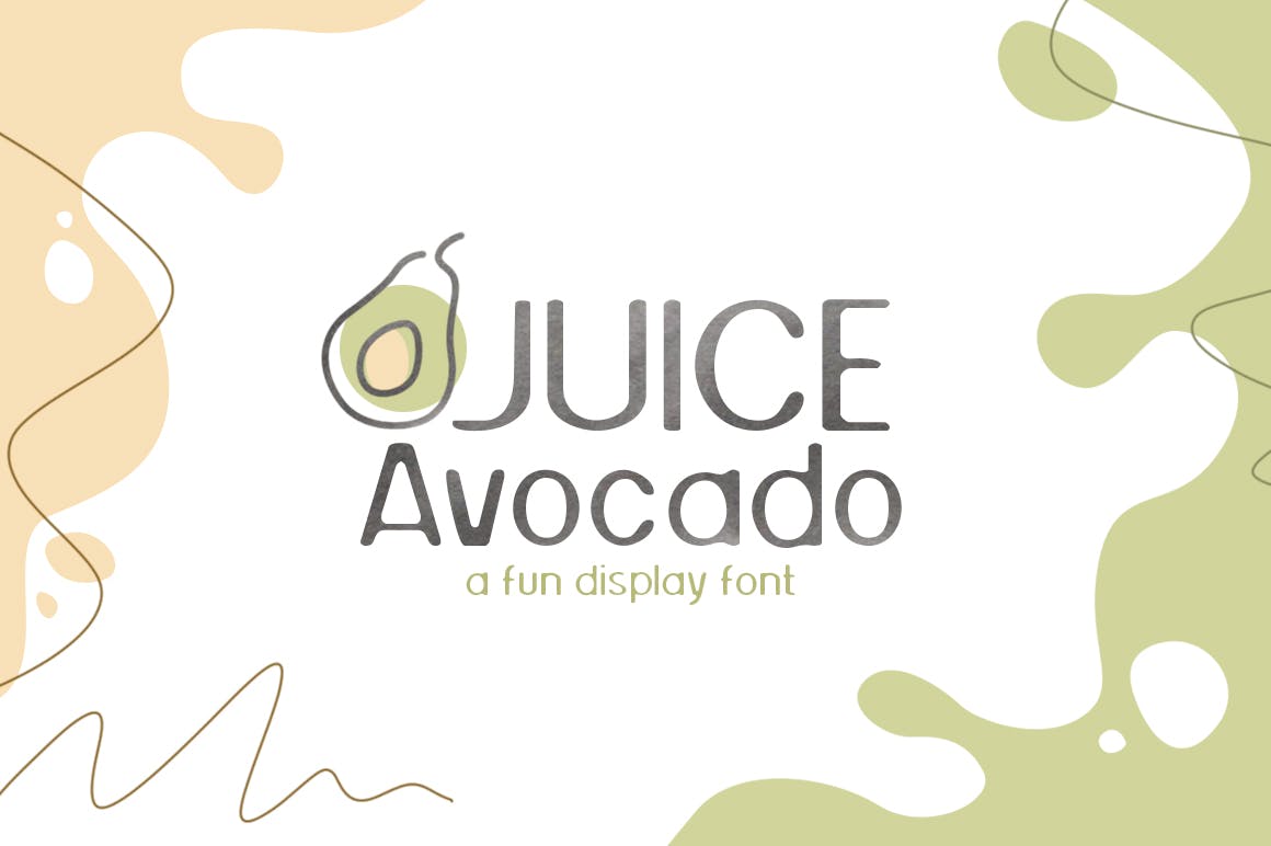 有趣的展示字体素材 Juice Avocado 设计素材 sucaiwan.com