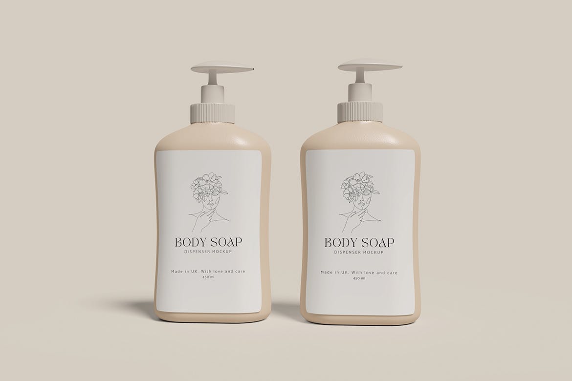 按压皂液器包装设计样机 Soap Dispenser Mockup 样机素材 sucaiwan.com