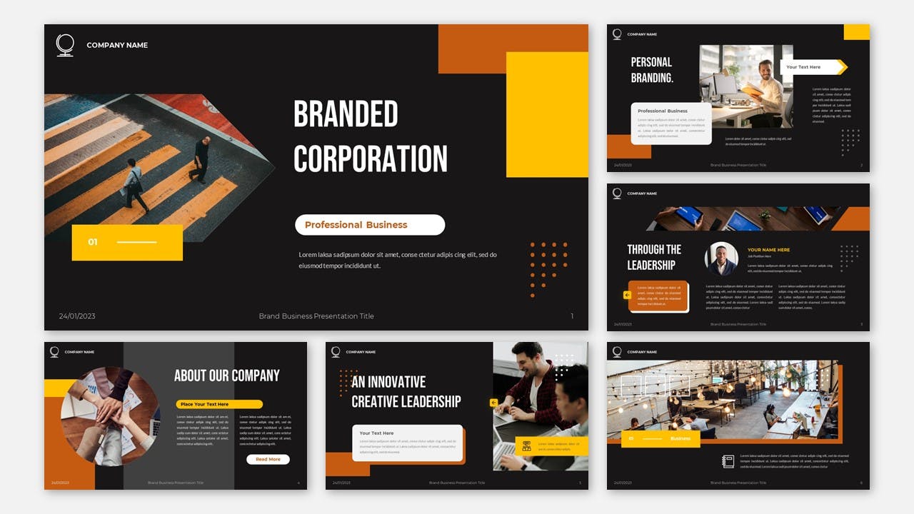品牌公司业务Keynote幻灯片素材 Brand Corporation – Company Business Keynote 幻灯图表 sucaiwan.com