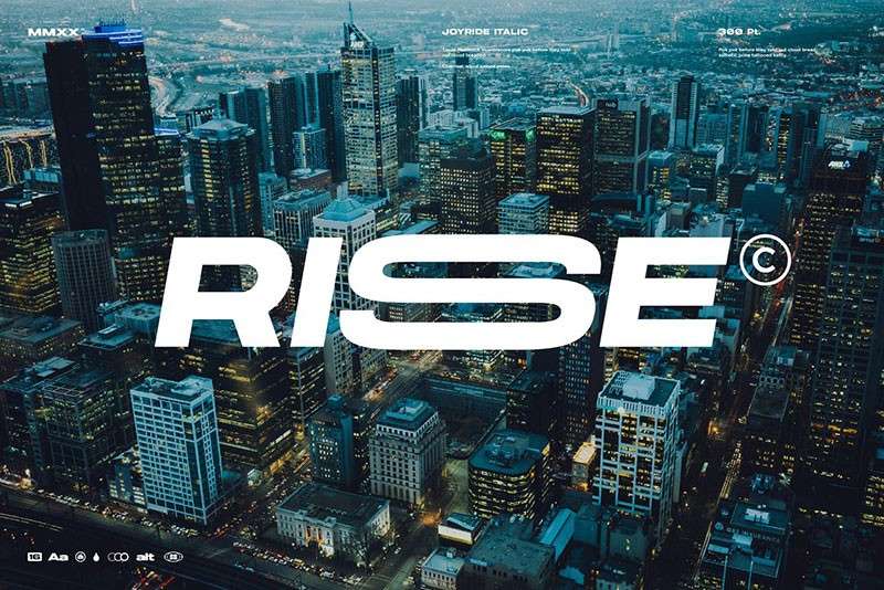 Joyride可变宽度无衬线英文字体 设计素材 sucaiwan.com