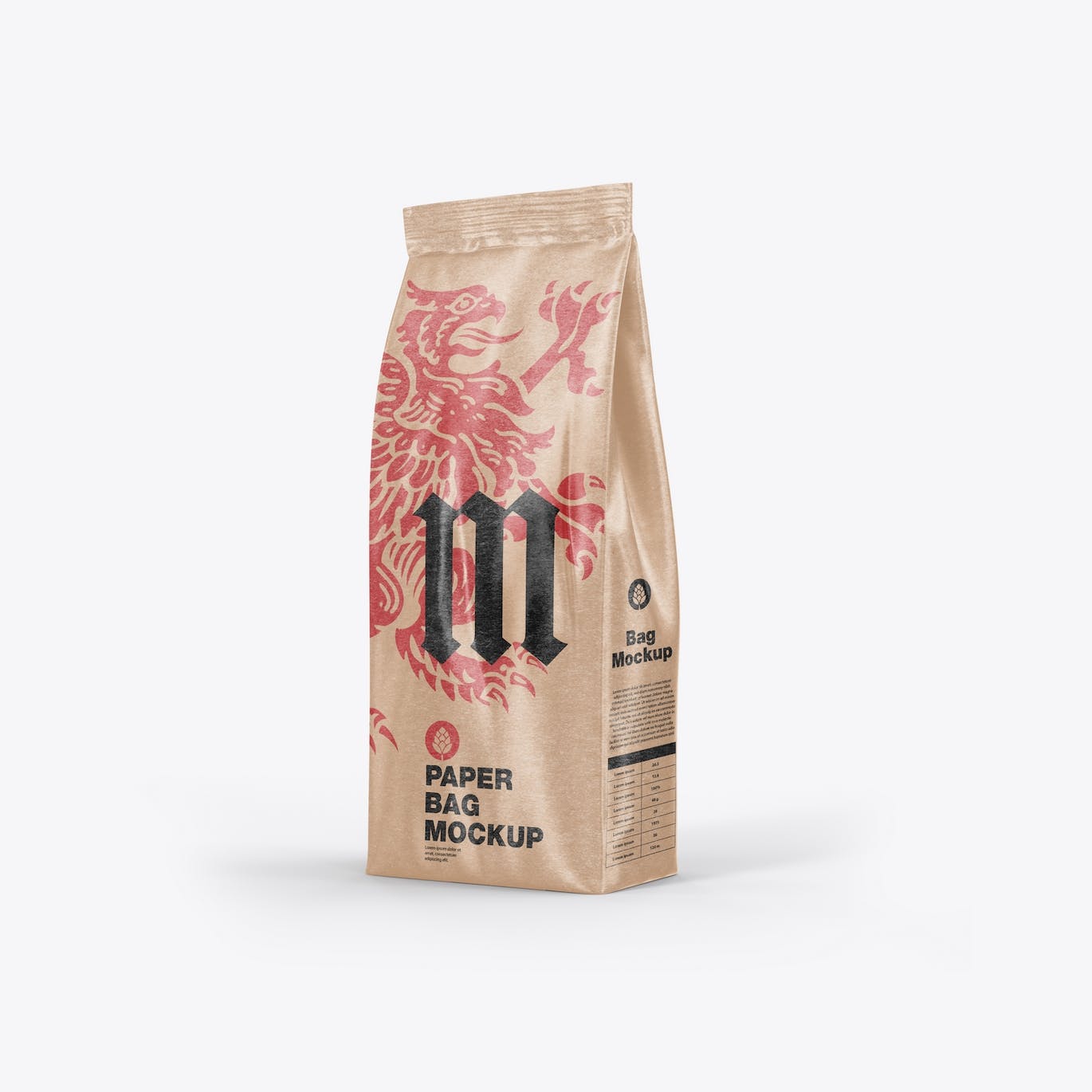 牛皮纸食品袋包装设计样机图 Pack Kraft Food Bag Mockup 样机素材 sucaiwan.com