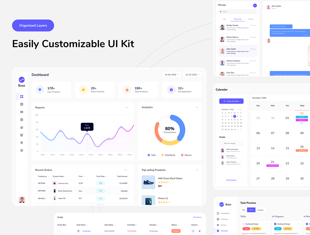 SaaS仪表板UI套件 APP UI sucaiwan.com