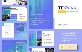 技术和商业谷歌幻灯片模板下载 Teknikal – Technology and Business Google Slide