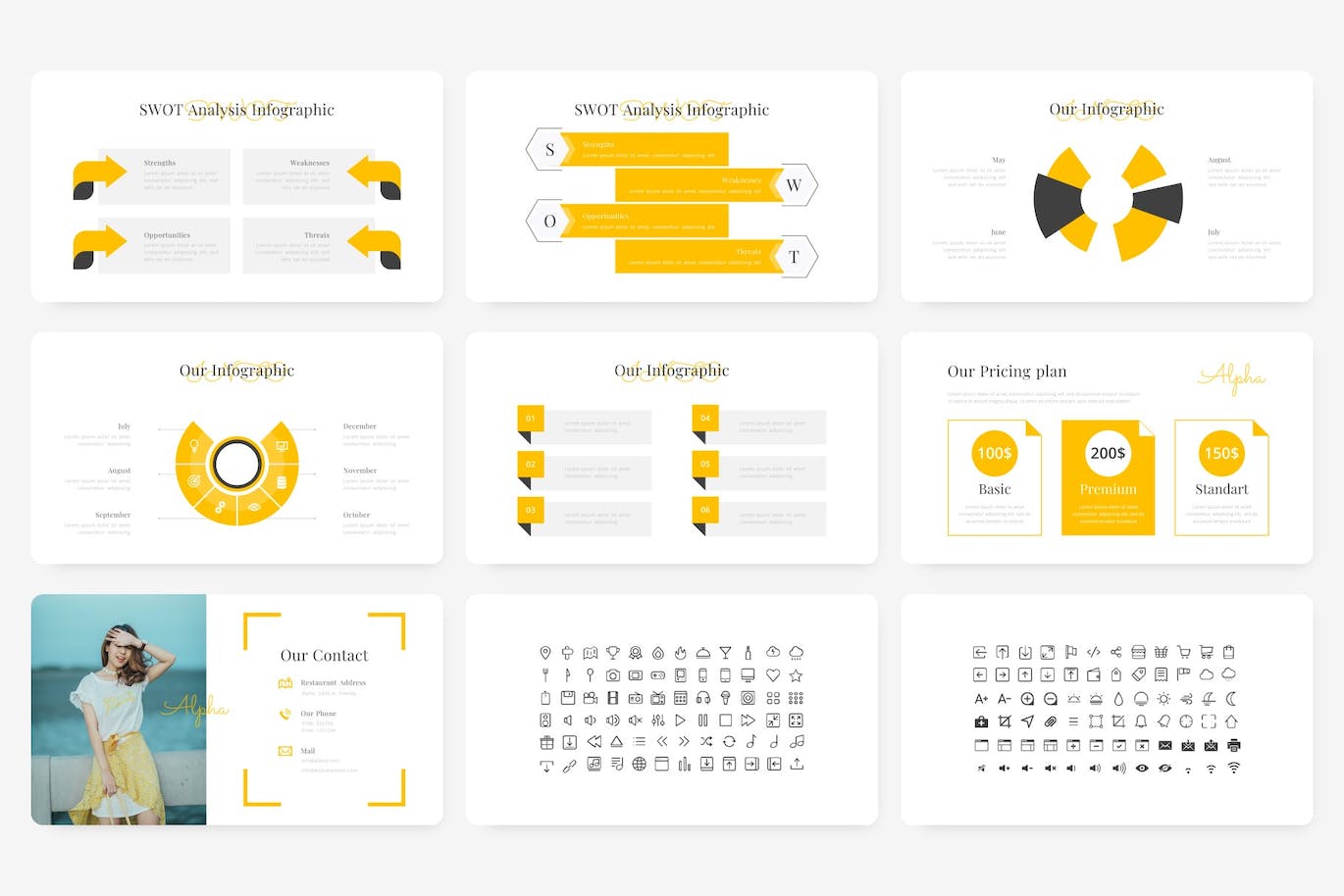 时尚模特摄影Keynote幻灯片创意模板 Alpha – Fashion Keynote Template 幻灯图表 sucaiwan.com