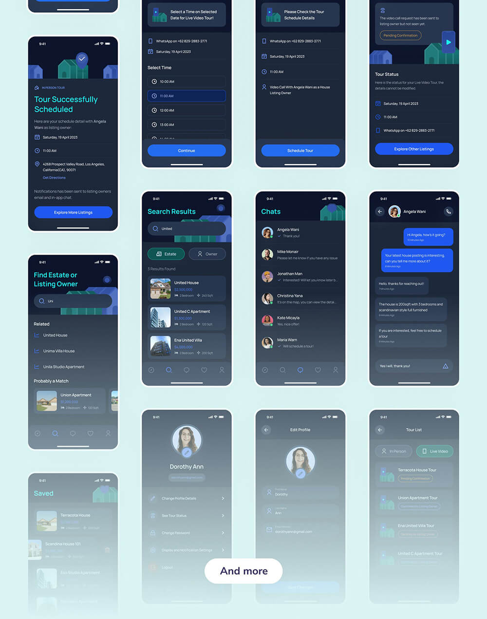 高品质房地产应用程序UI套件 APP UI sucaiwan.com