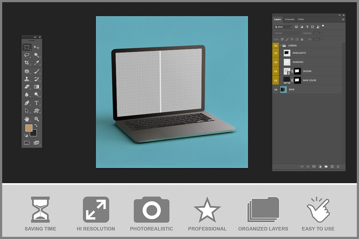 笔记本电脑MacBook样机 Laptop Mockup 样机素材 sucaiwan.com