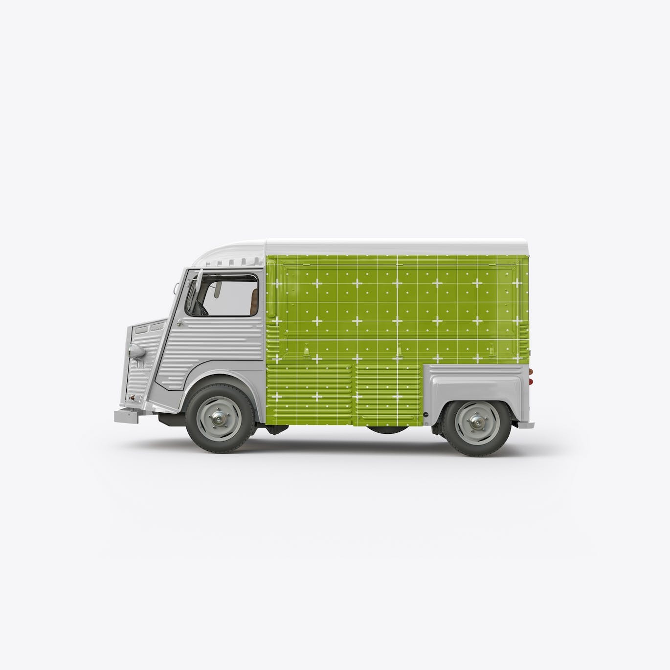 复古食品餐车广告展示样机图 Vintage Food Truck Mockup 样机素材 sucaiwan.com