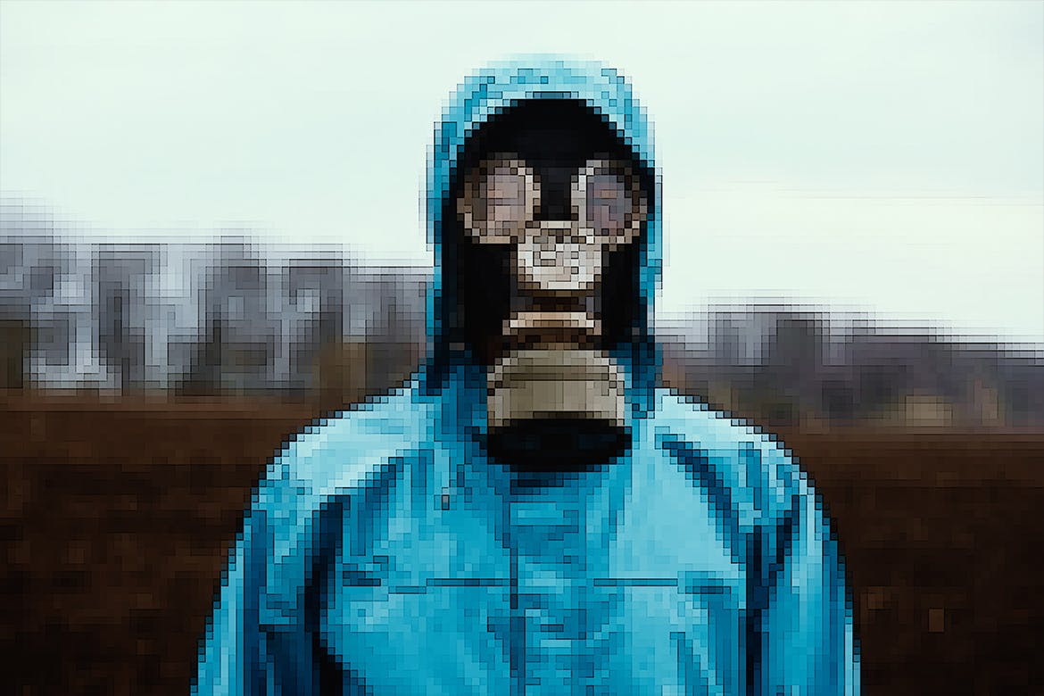 复古像素效果照片处理PS动作 Retro Pixel Photoshop Action 插件预设 sucaiwan.com