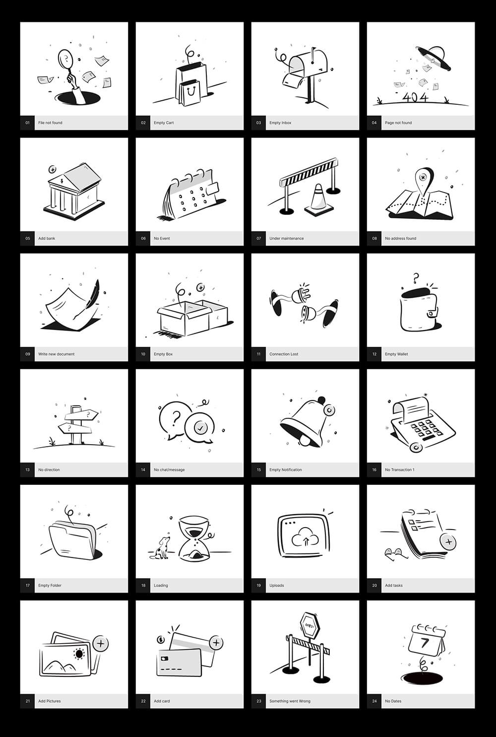 概念风格的空状态插画素材 设计素材 sucaiwan.com