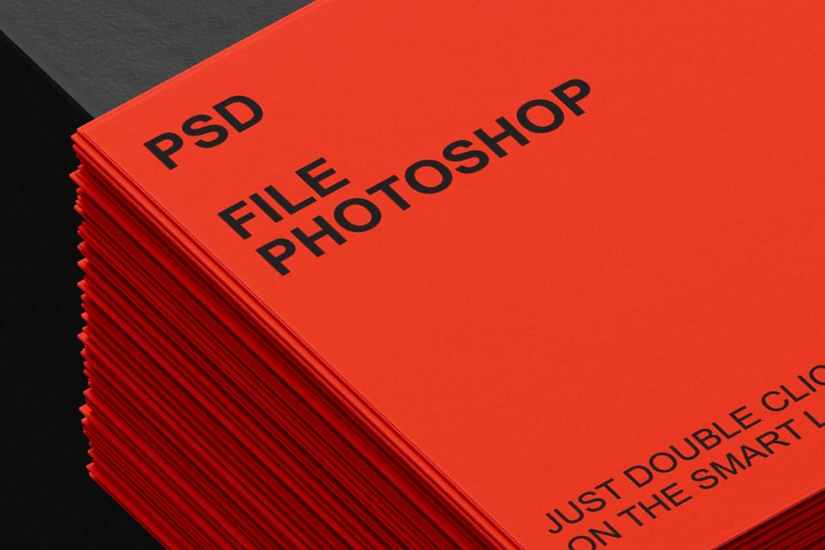 堆叠艺术名片效果图样机psd模板 Business Card Mockup 样机素材 sucaiwan.com