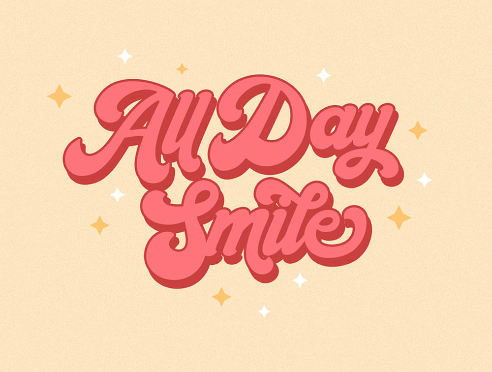 复古3D粗体字体素材 设计素材 sucaiwan.com