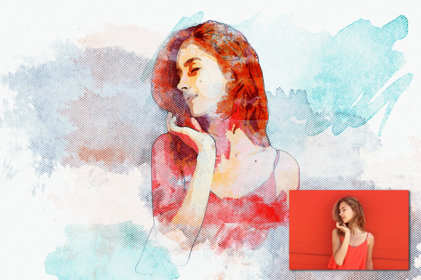混合艺术绘画效果PS动作 Mixed Art Painting Photoshop Action 插件预设 sucaiwan.com