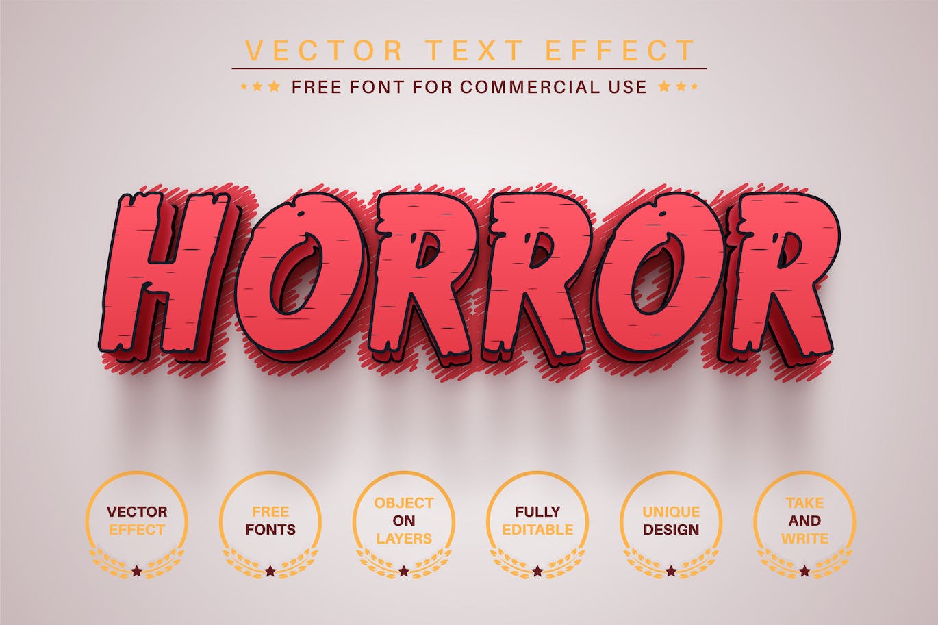 红色线条矢量文字效果字体样式 Pink Heart – Editable Text Effect, Font Style 插件预设 sucaiwan.com