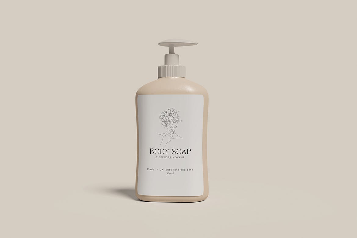 按压皂液器包装设计样机 Soap Dispenser Mockup 样机素材 sucaiwan.com