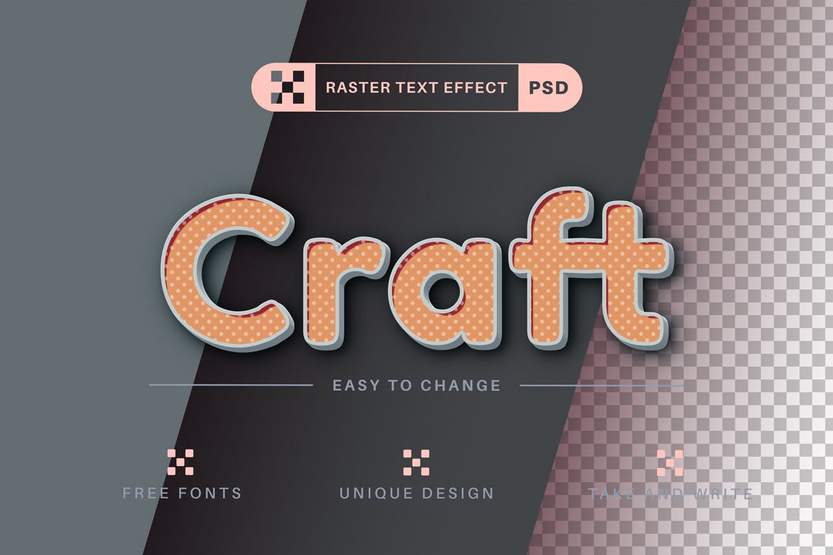 波尔卡圆点文字效果字体样式 Stroke Polka Dot Editable Text Effect, Font Style 插件预设 sucaiwan.com