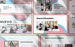 教育方案Powerpoint幻灯片模板 Nuevo – Education Presentation PowerPoint Template