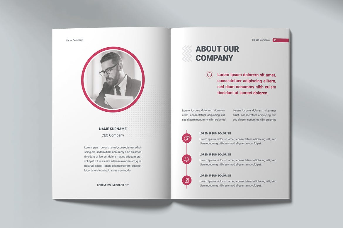 公司简介宣传杂志模板 Company Profile 幻灯图表 sucaiwan.com