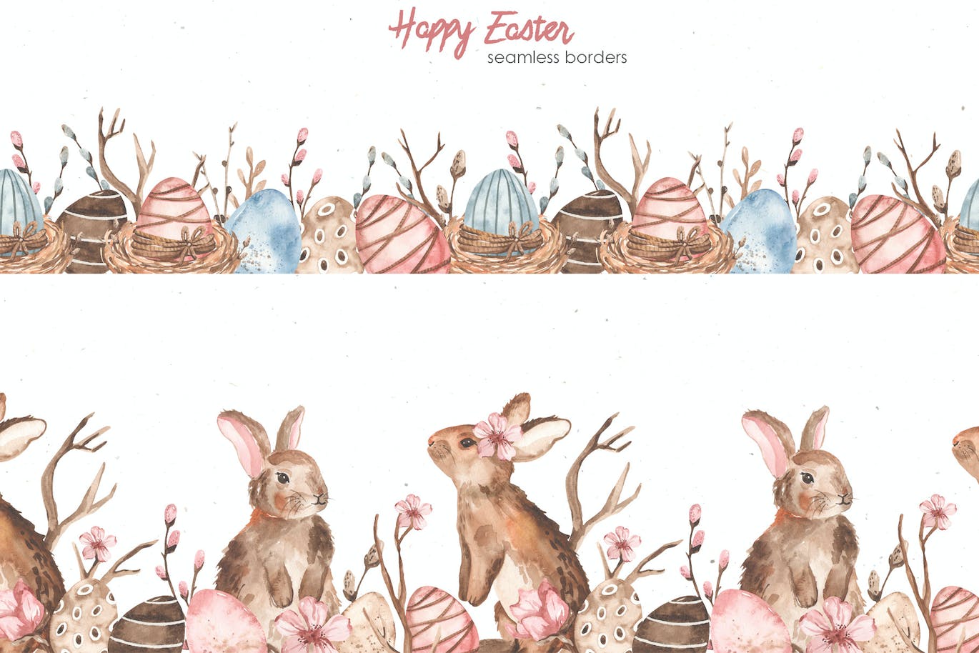 复活节快乐元素水彩画集 Happy Easter watercolor 图片素材 sucaiwan.com