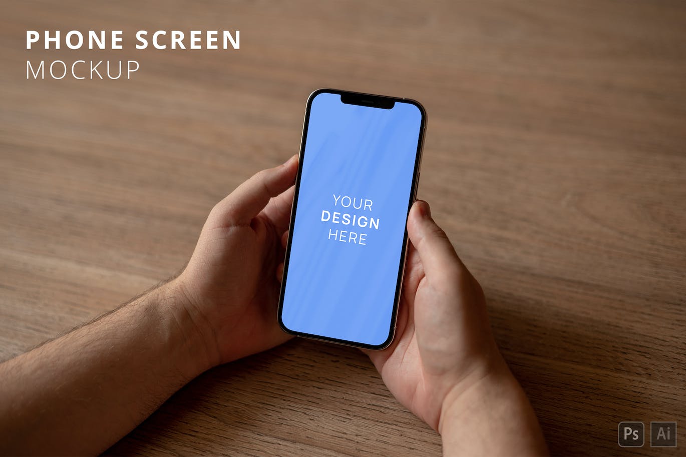 iPhone 12 Pro Max手机屏幕样机图psd模板 POV iPhone 12 Pro Max in Mans Hand Mockup 样机素材 sucaiwan.com