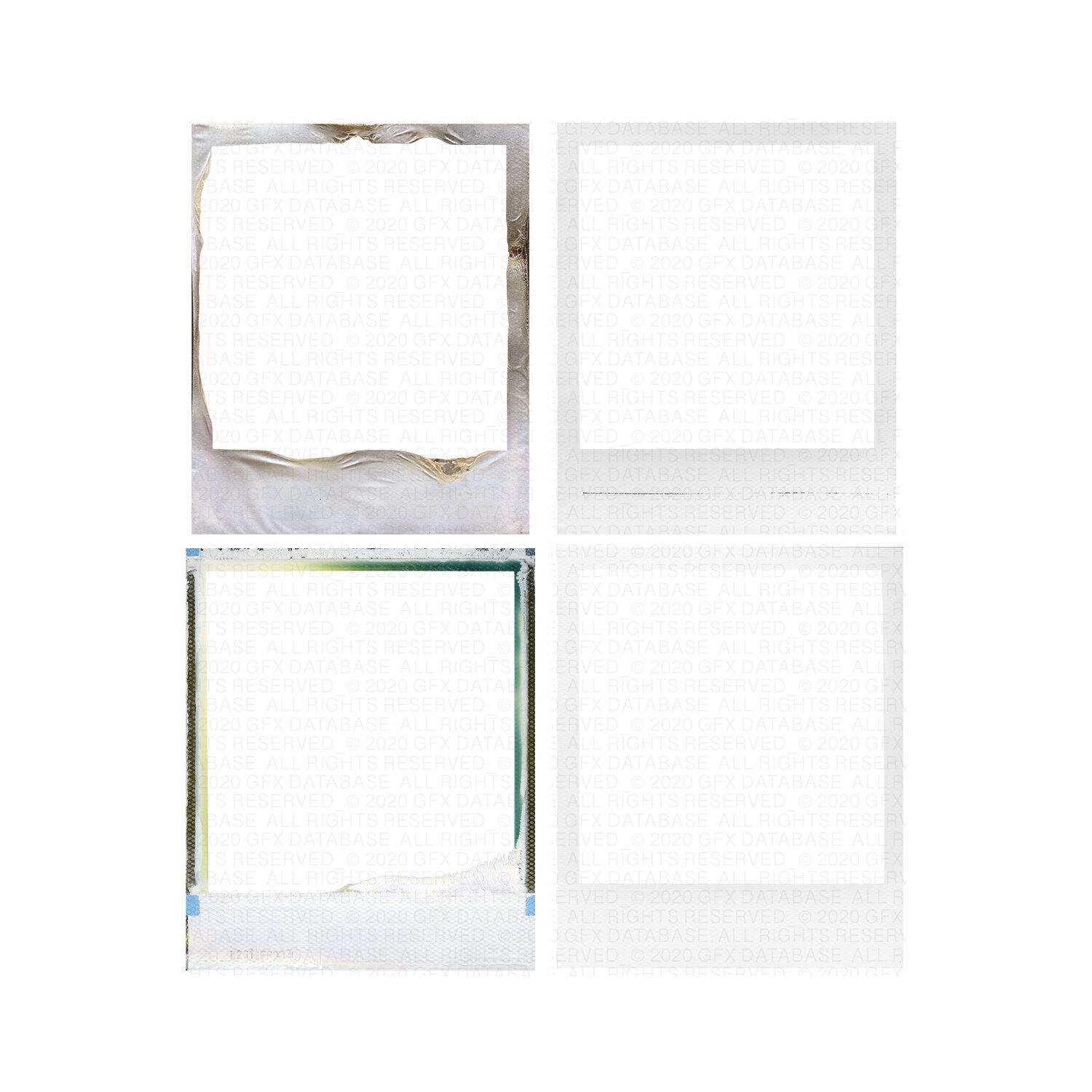 22个精美新潮复古脏的损坏风景肖像相框宝丽来相框PNG素材 图片素材 sucaiwan.com