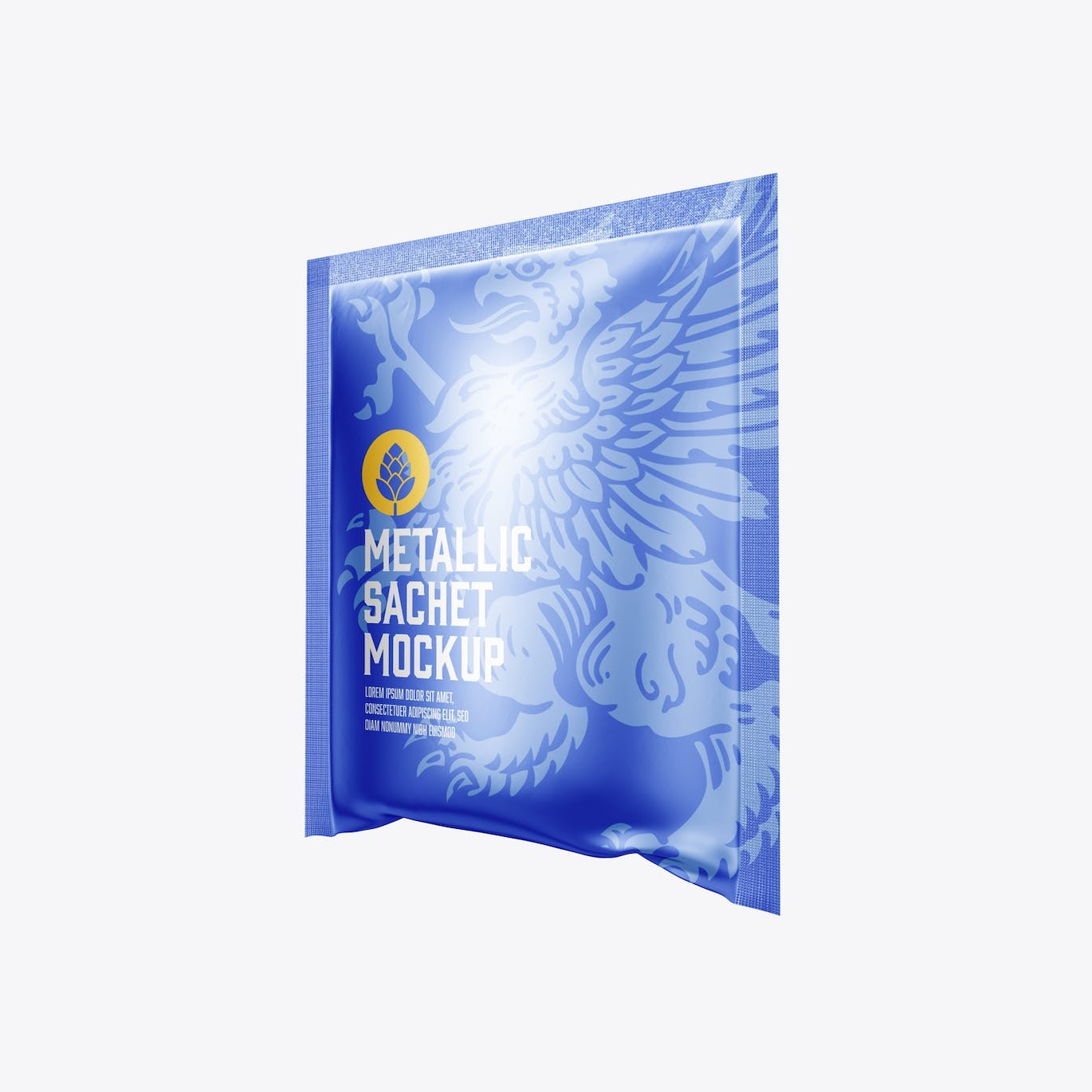 金属材质包装袋设计样机图 Metallic Sachet Mockup 样机素材 sucaiwan.com