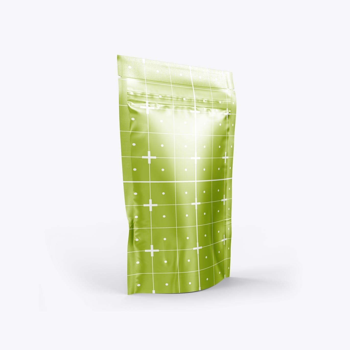 金属站立袋包装设计样机图 Set Metallic Stand-up Pouch Mockup 样机素材 sucaiwan.com