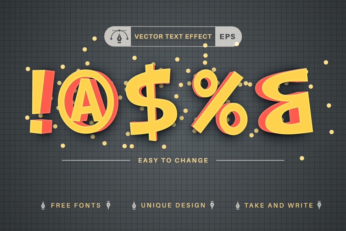 学校海报矢量文字效果字体样式 School – Editable Text Effect, Font Style 插件预设 sucaiwan.com