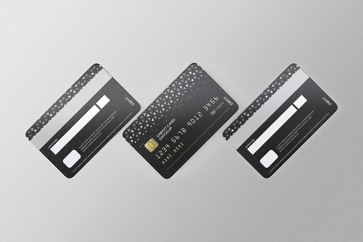 储蓄卡银行卡设计展示样机psd模板 Credit Card Mockups 样机素材 sucaiwan.com