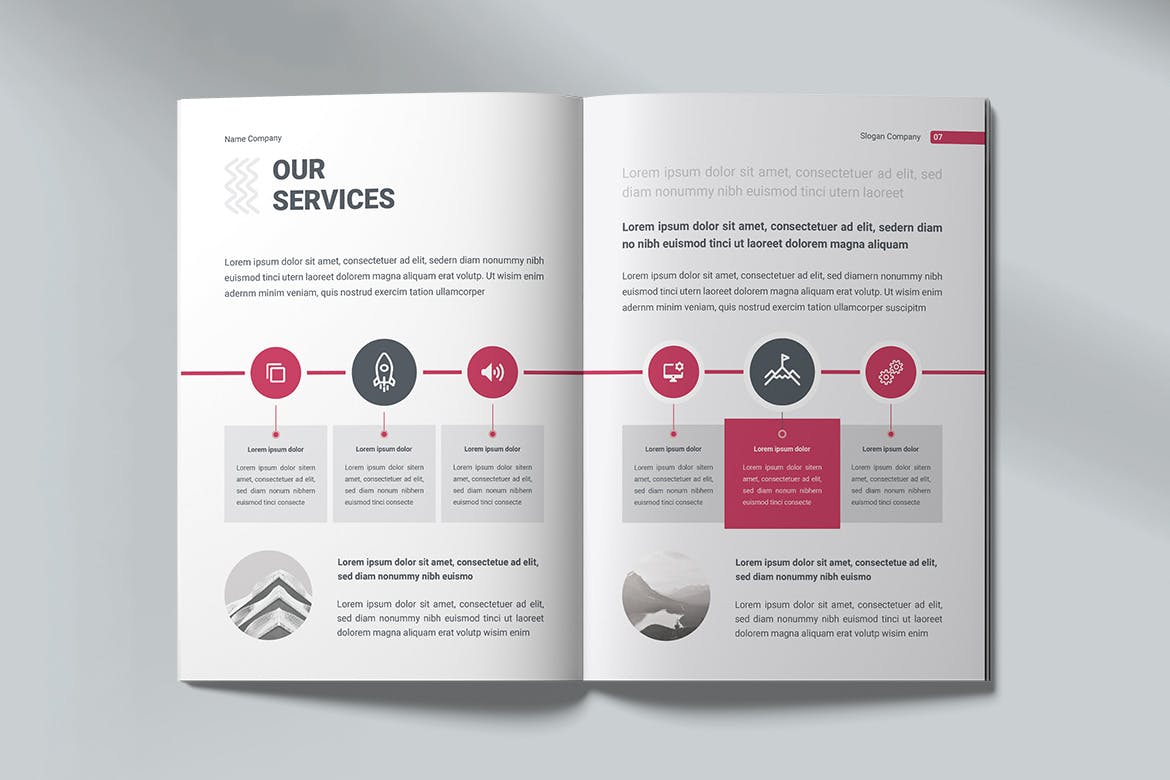 公司简介宣传杂志模板 Company Profile 幻灯图表 sucaiwan.com