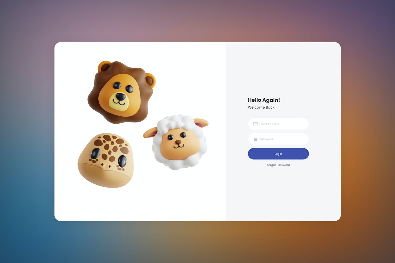 3D动物头像图标集v2 Animals v.2 3D Icon Set 图标素材 sucaiwan.com