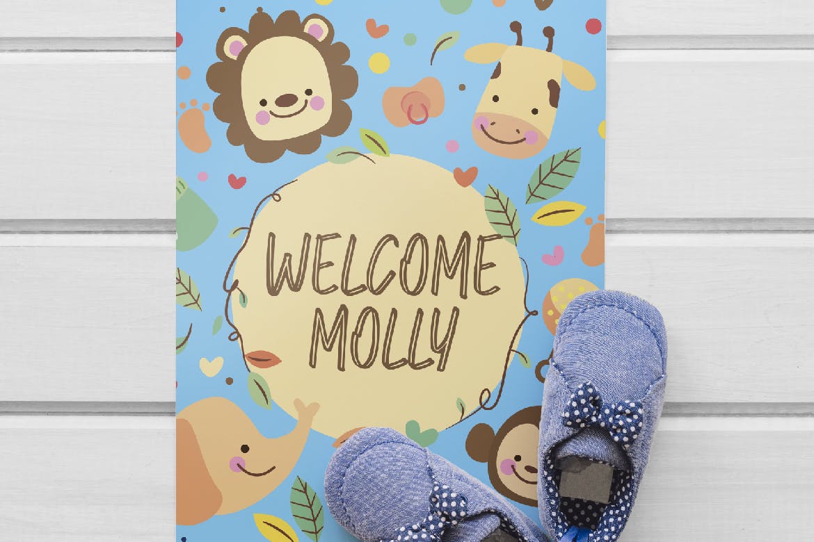 可爱卡通儿童主题英文字体合集 Molly Toby 设计素材 sucaiwan.com