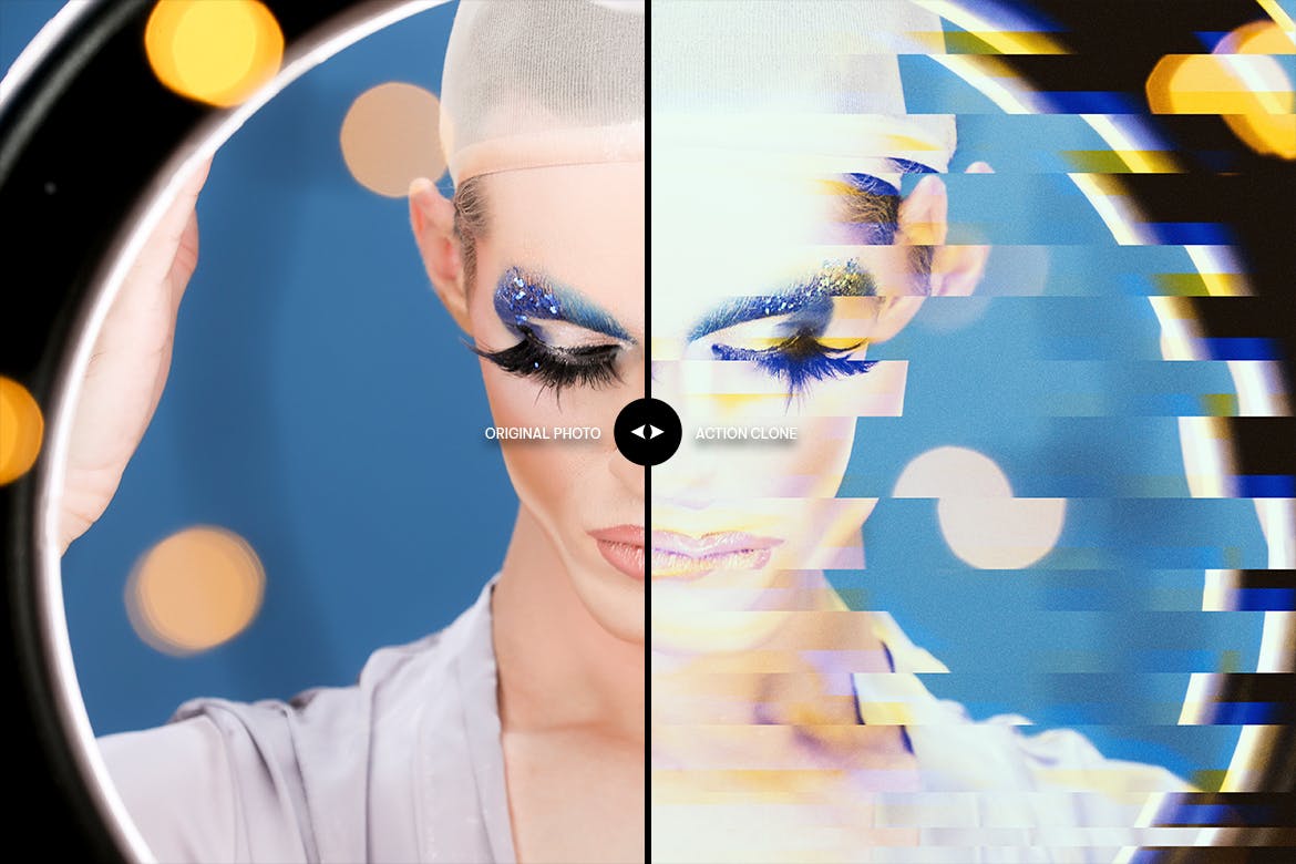 分割切片效果照片处理PS动作 Slices Photoshop Action 插件预设 sucaiwan.com