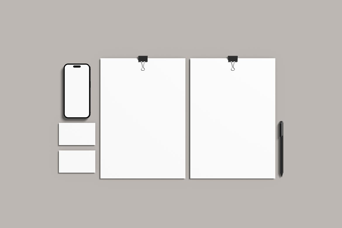 优雅的文具品牌设计样机 Elegant Stationery Branding Mockup 样机素材 sucaiwan.com