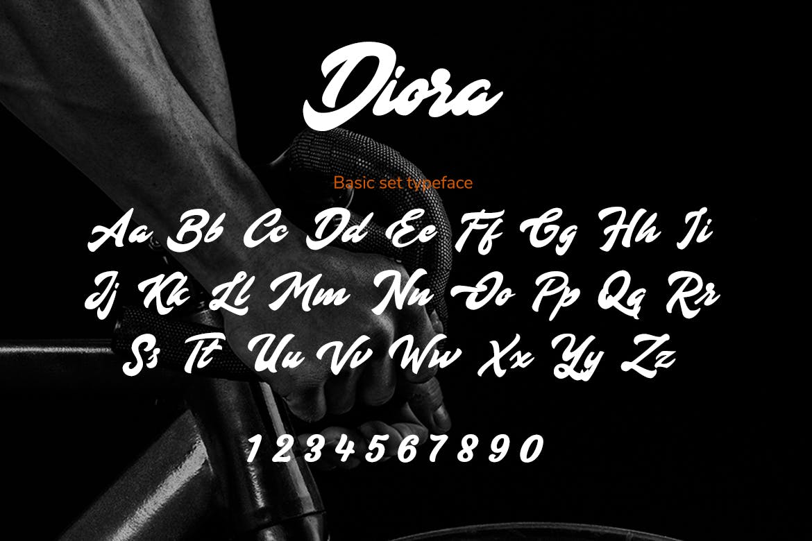 运动风加粗英文手写字体 Diora – Sport Hand Lettering Font 设计素材 sucaiwan.com