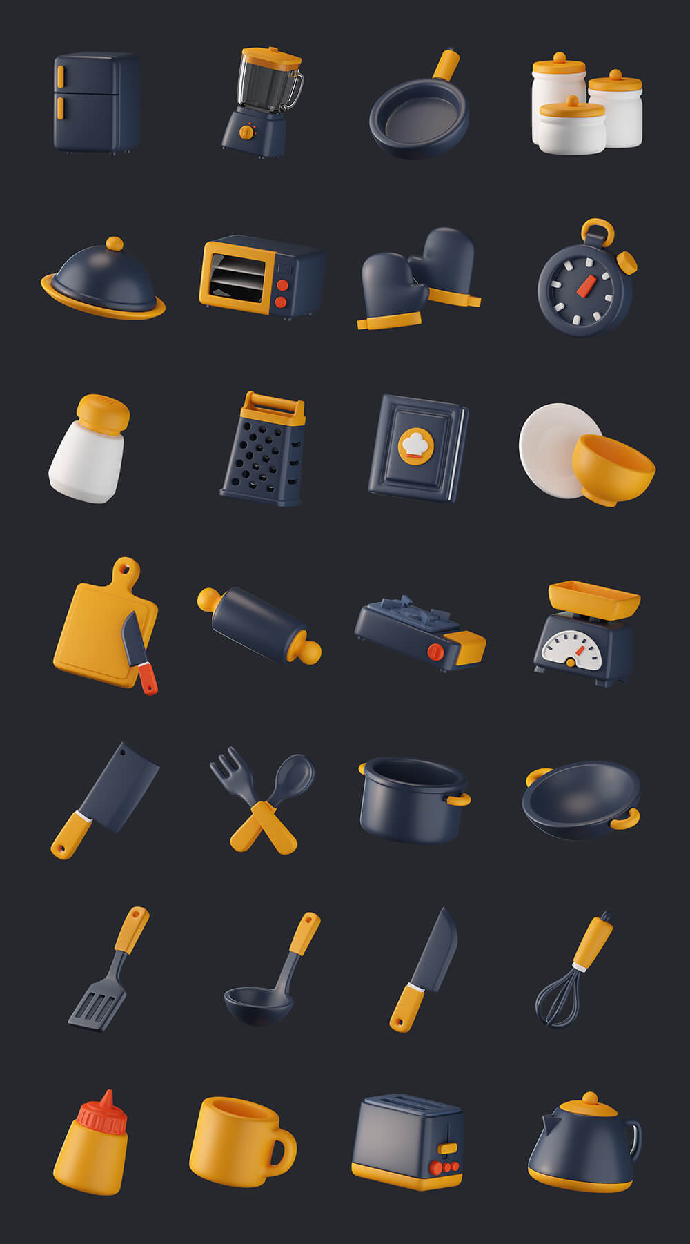 厨房工具3D图标 图标素材 sucaiwan.com
