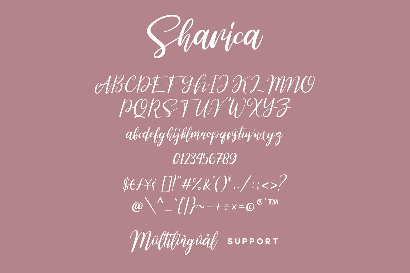 独特风格手绘脚本字体 Sharica Font 设计素材 sucaiwan.com