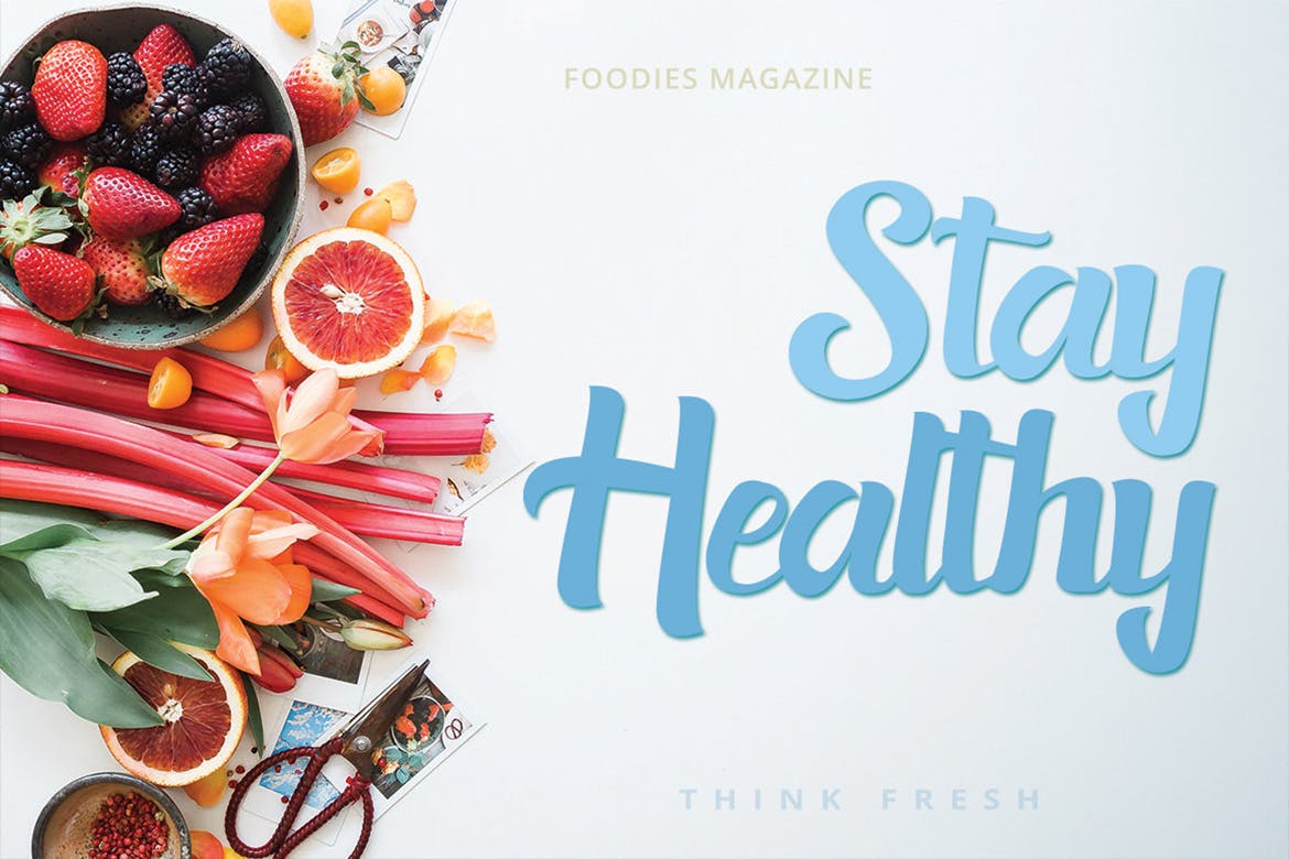 产品包装设计英文手写脚本字体 Acknesia – Food Hand Written Font 设计素材 sucaiwan.com