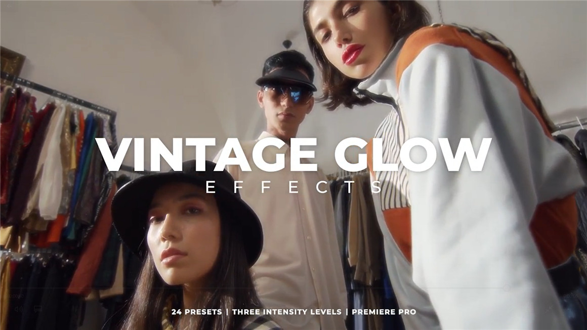 PR预设：复古发光唯美梦幻雾霾柔光风格化镜头白柔滤镜效果 Vintage Glow Effects 插件预设 sucaiwan.com