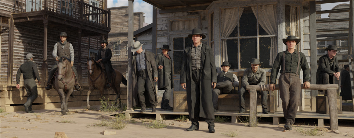 Blender模型：狂野西部牛仔人物马匹房屋建筑骑道具3D模型捆绑包 BuildingsBigMediumSmall - WildWest Collection Bundle 影视音频 sucaiwan.com