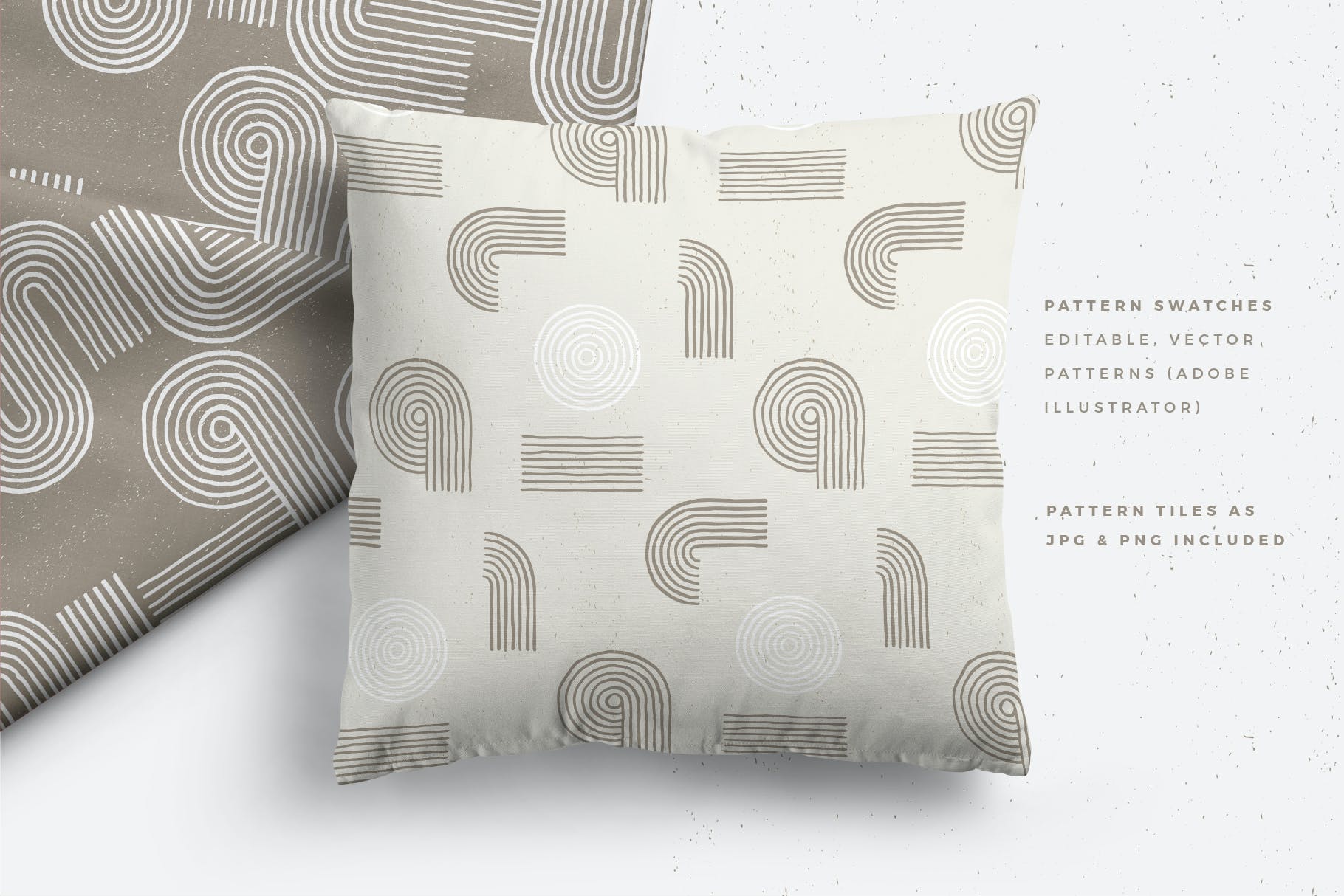 沙禅园几何形状无缝图案 Sand Zen Garden – Seamless Patterns 图片素材 sucaiwan.com