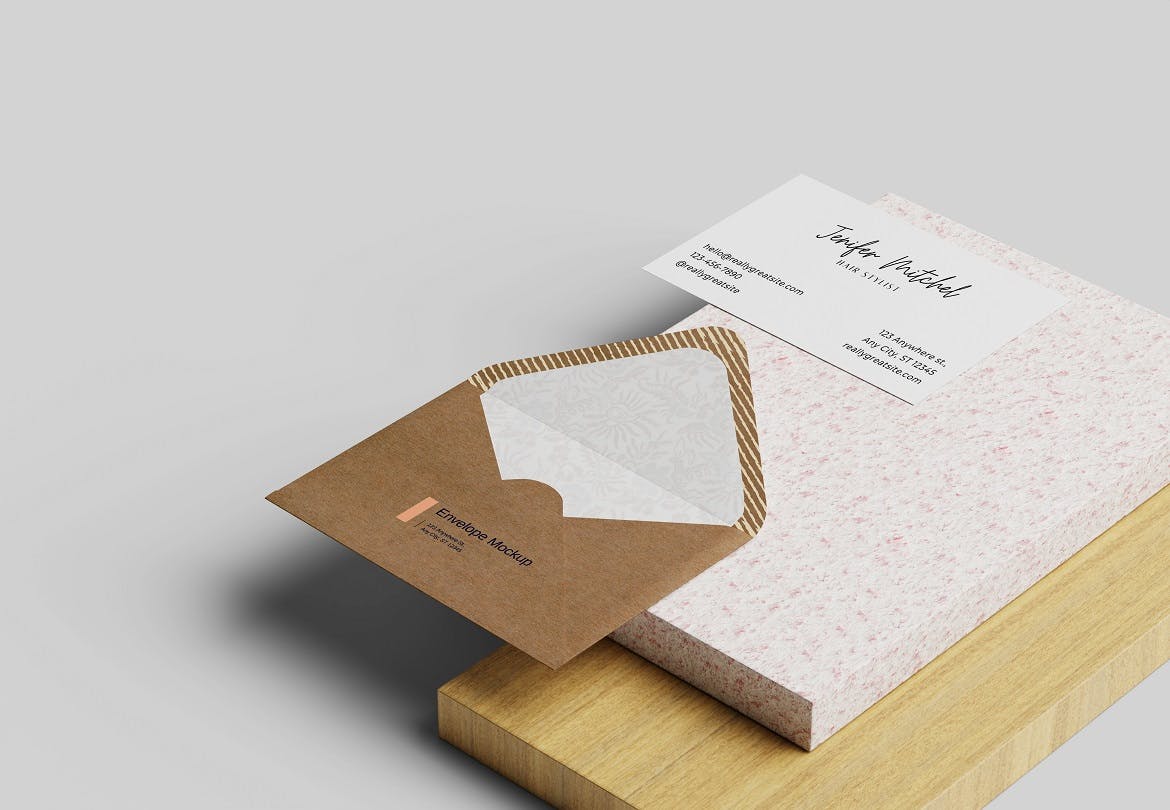 个性化C6信封样机模板 C6 Envelope Mockups 样机素材 sucaiwan.com