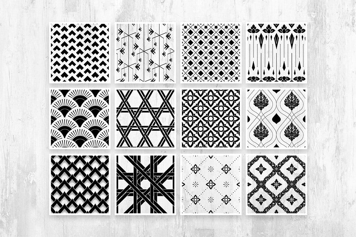 泰国文化无缝图案集合 Thai Patterns Collection 图片素材 sucaiwan.com