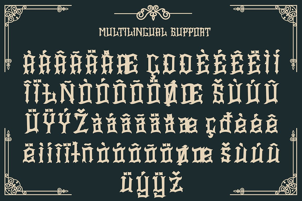 欧美复古哥特手写字体设计 Stopher – Blackletter Font 设计素材 sucaiwan.com