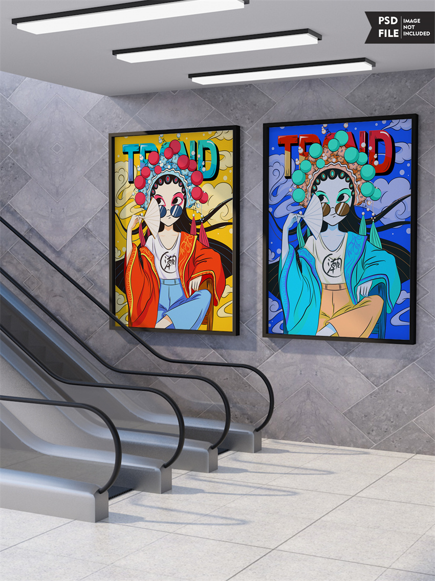 样机模板-最新高端海报PS展示贴图样机模板下载 样机素材 sucaiwan.com