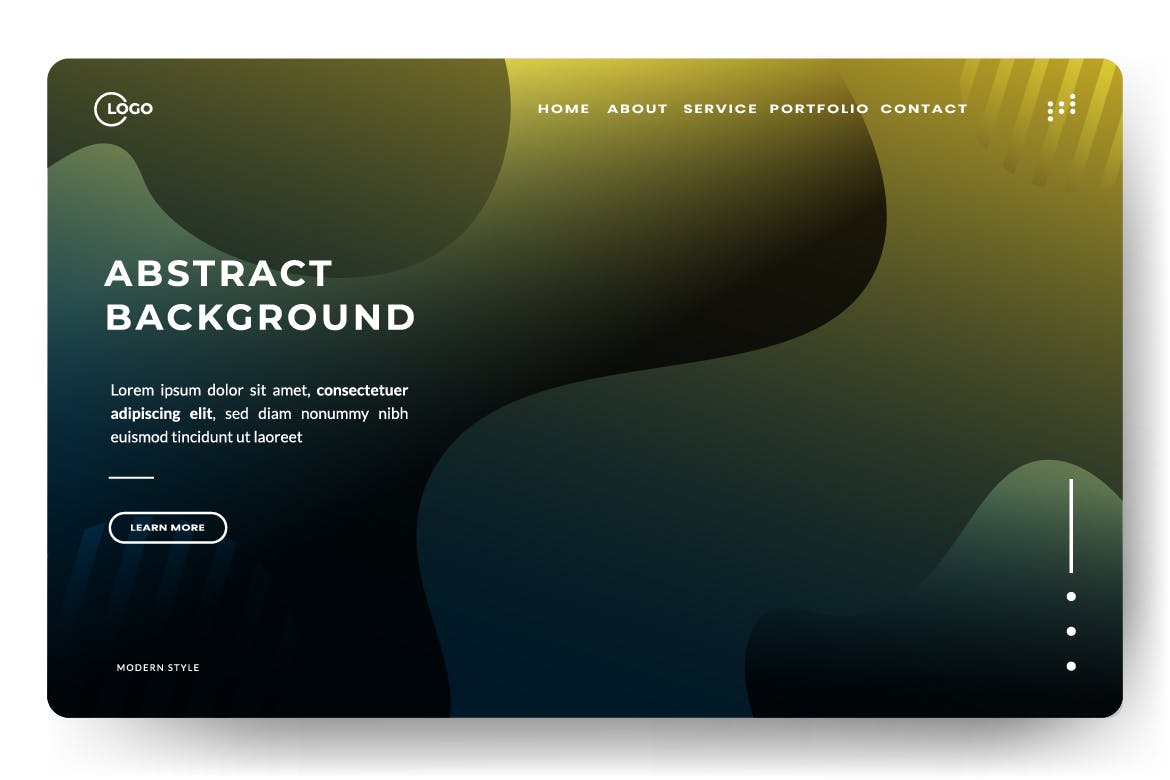 抽象渐变流体着陆页深色背景 Abstract background Liquid dark color minimal desi 图片素材 sucaiwan.com
