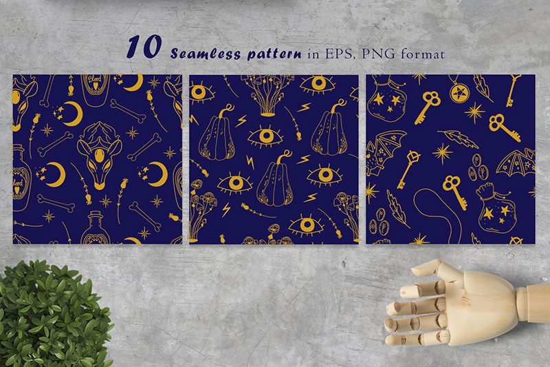 173个北欧ins风矢量无缝图案素材AI PNG格式 图片素材 sucaiwan.com